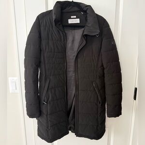 Calvin Klein Women’s Black Quilted Mid-Length Puffer Coat